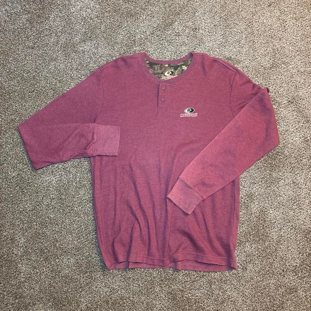 Mossy-oak Men's Burgundy and Pink Shirt